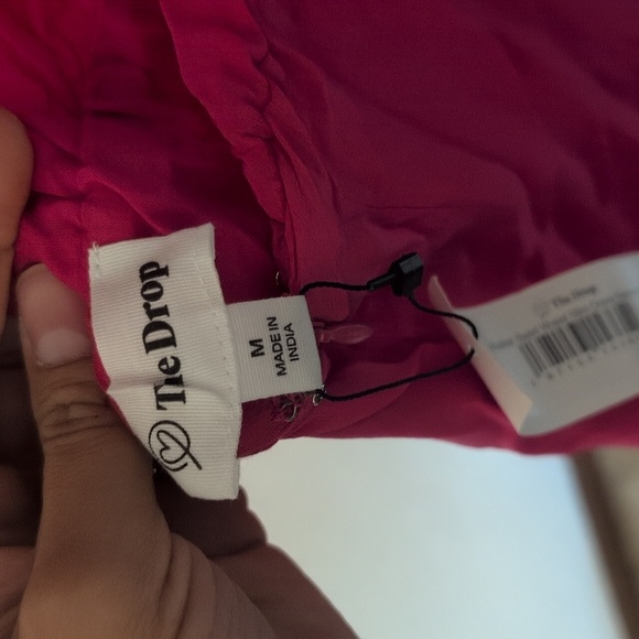 New With Tags The Drop Hot Pink Tie Halter Maxi Dress Size Medium - Picture 2 of 5